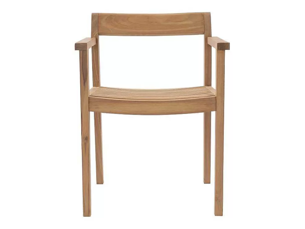 MYLIA Conjunto De Jantar De Jardim Em Teca, 1 Mesa Quadrada + 8 Cadeiroes, Natural Claro - Allende* Conjunto Mesa E Cadeiras De Jardim