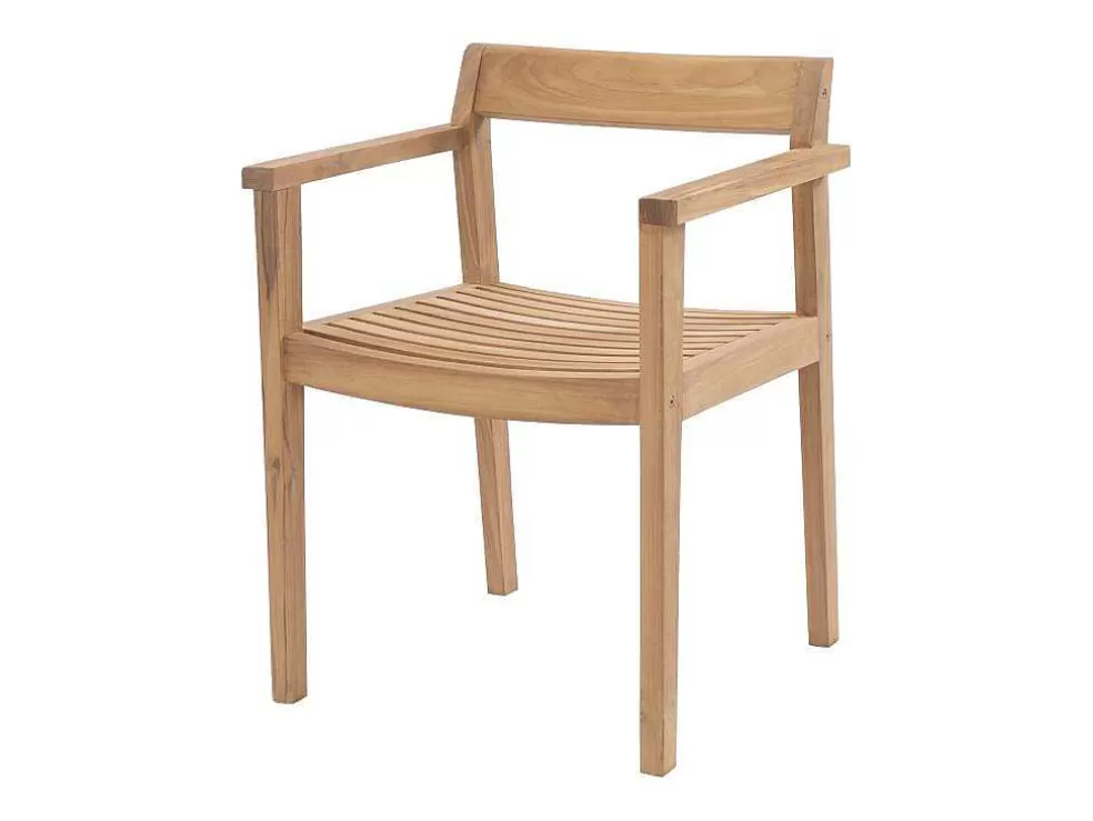 MYLIA Conjunto De Jantar De Jardim Em Teca, 1 Mesa Quadrada + 8 Cadeiroes, Natural Claro - Allende* Conjunto Mesa E Cadeiras De Jardim