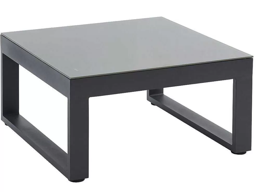 MYLIA Conjunto De Jardim Em Aluminio: Mesa De Centro E Sofá De Canto Levadico, 6 Lugares - Antracite - Palaos Ii De * Conjunto Relax De Jardim