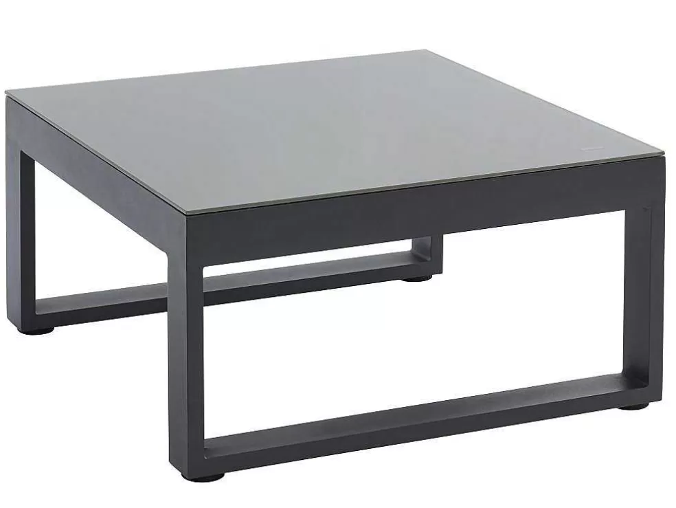 MYLIA Conjunto De Jardim Em Aluminio: Mesa De Centro E Sofá De Canto Levadico, 6 Lugares - Antracite - Palaos Ii De * Conjunto Relax De Jardim
