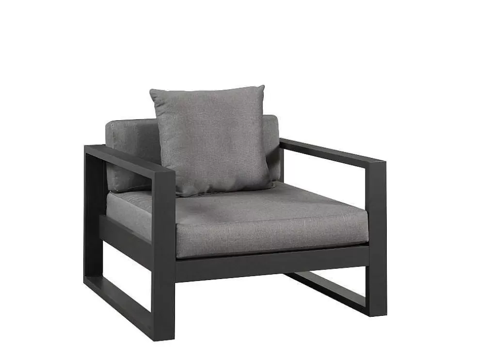 MYLIA Conjunto De Jardim Em Aluminio: Um Sofá De 3 Lugares, 2 Cadeiroes E Uma Mesa De Centro - Molokai* Conjunto Relax De Jardim