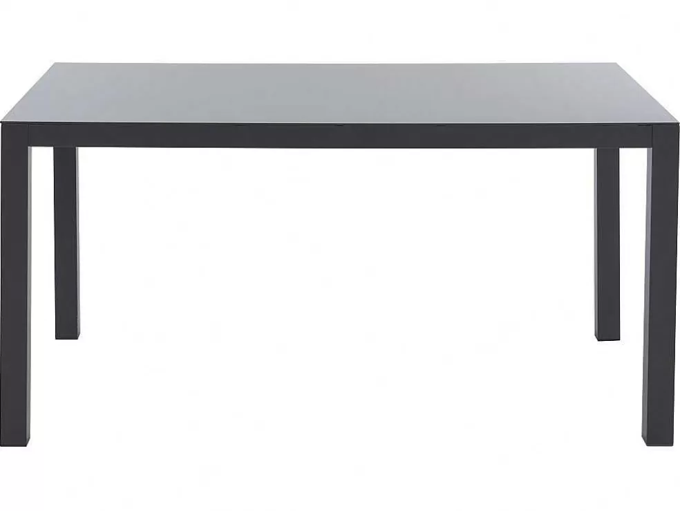 MYLIA Conjunto De Jardim Em Aluminio, Uma Mesa C. 150 Cm E 6 Cadeiroes, Cinzento Antracite - Jolane* Conjunto Mesa E Cadeiras De Jardim
