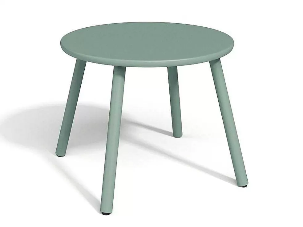 MYLIA Conjunto De Jardim Em Metal, 2 Cadeiroes Baixos Empilhaveis E Mesas De Encaixar, Verde-Amendoa - Mirmande* Conjunto Relax De Jardim
