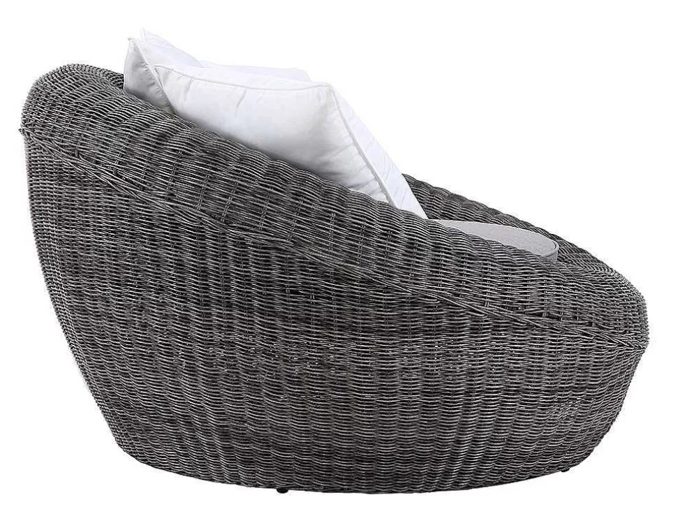 MYLIA Conjunto De Jardim Em Resina Entrancada: Sofá, 2 Cadeiroes E Mesa De Centro - Whiteheaven* Conjunto Relax De Jardim