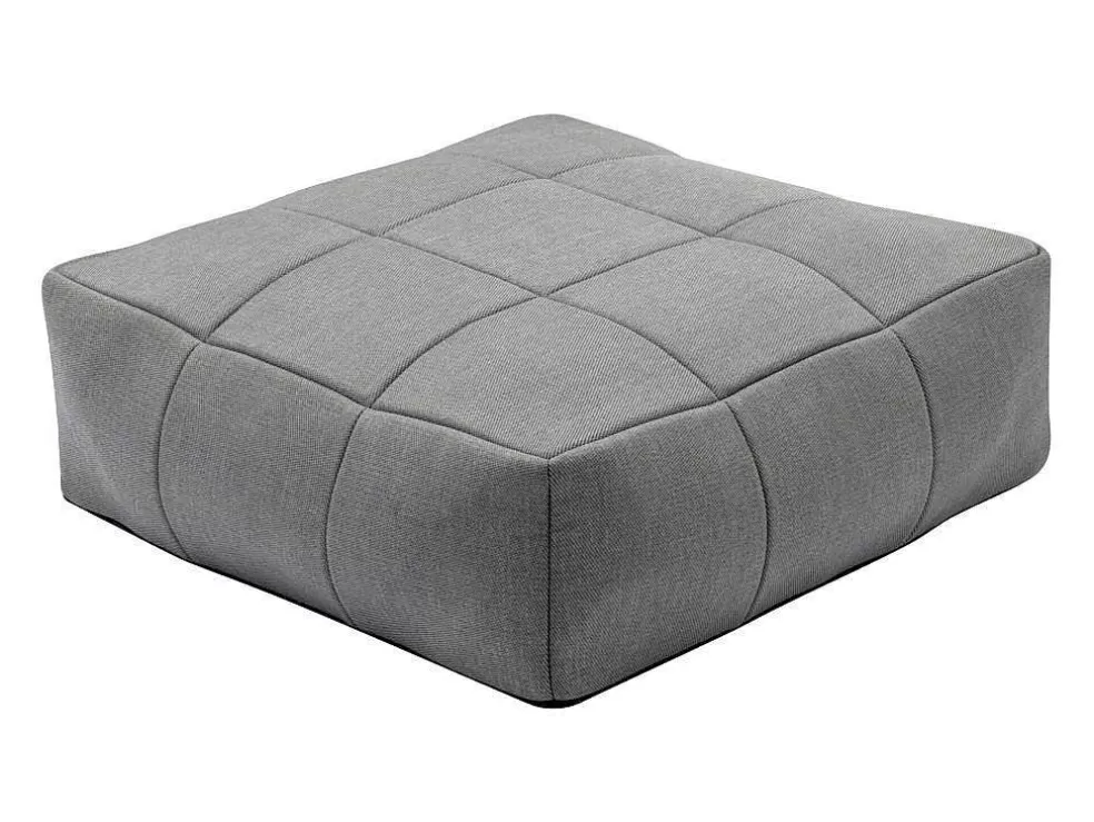 MYLIA Conjunto De Lazer De Jardim Modular 5 Lugares Em Tecido, 3 Cadeiroes, 1 Sofá De Canto, 1 Pufe E Uma Mesa De Centro Antracite - Livai De * Conjunto Relax De Jardim
