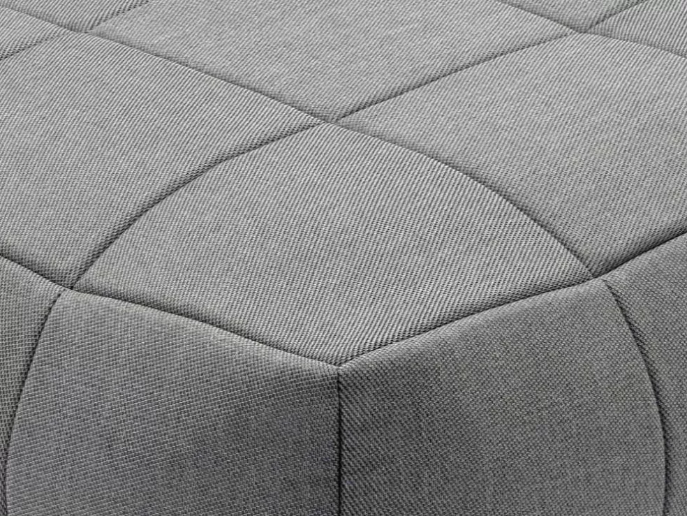 MYLIA Conjunto De Lazer De Jardim Modular 5 Lugares Em Tecido, 3 Cadeiroes, 1 Sofá De Canto, 1 Pufe E Uma Mesa De Centro Antracite - Livai De * Conjunto Relax De Jardim