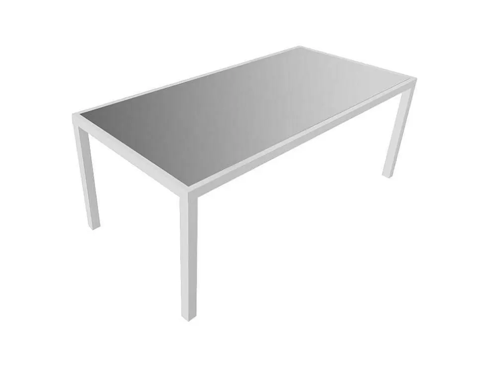 Happy Garden Conjunto De Moveis De Jardim Bari Cinzento Têxtilene 8 Lugares - Aluminio Branco* Conjunto Mesa E Cadeiras De Jardim