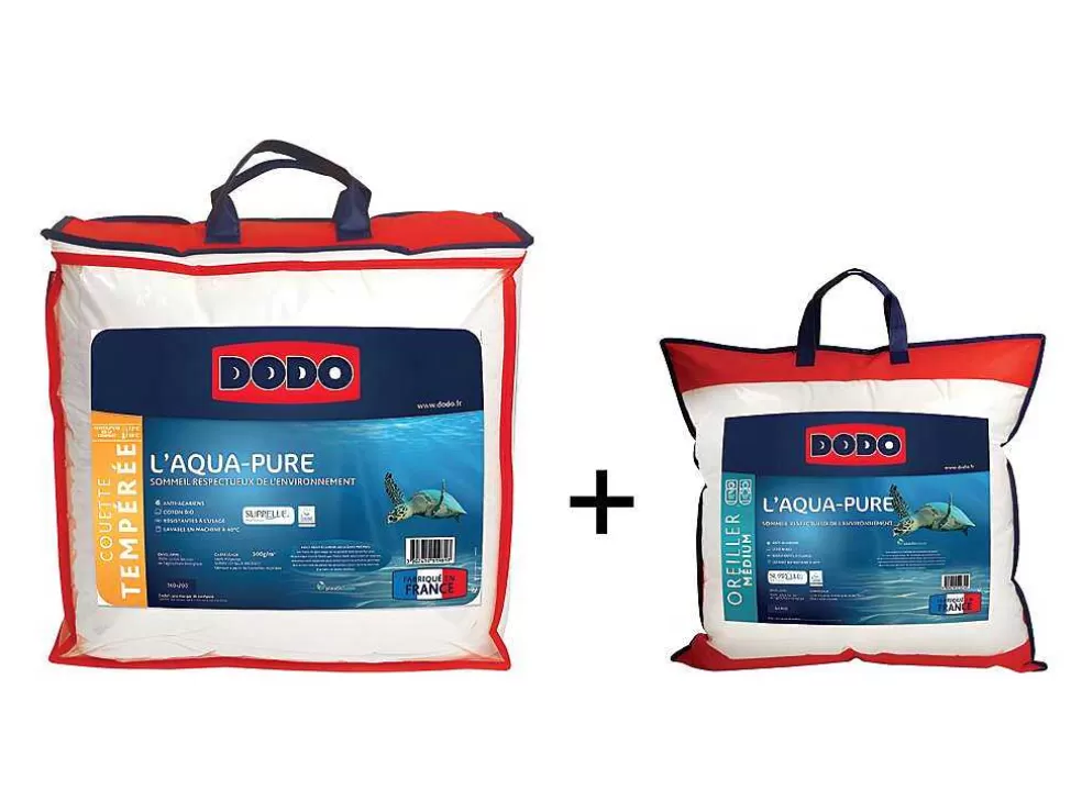 DODO Conjunto Edredão Temperado 140X200 + 1 Almofada 60X60 Aqua-Pure - Capa 100% Algodao Biologico* Almofada