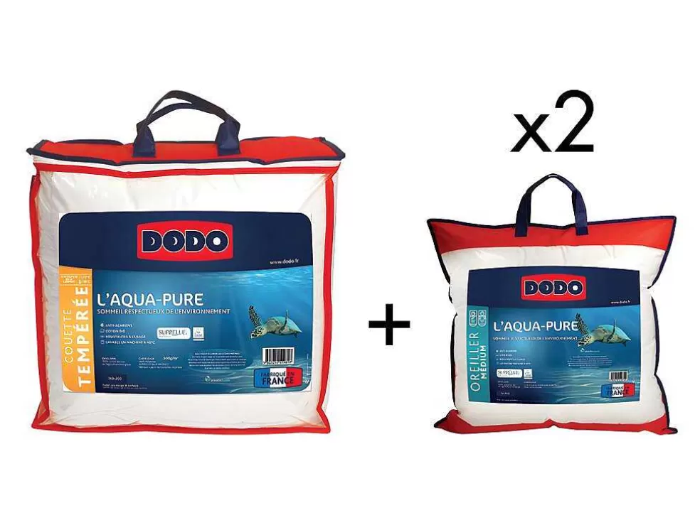 DODO Conjunto Edredão Temperado 220X240 + 2 Almofadas 60X60 Aqua-Pure - Capa 100% Algodao Biologico* Almofada