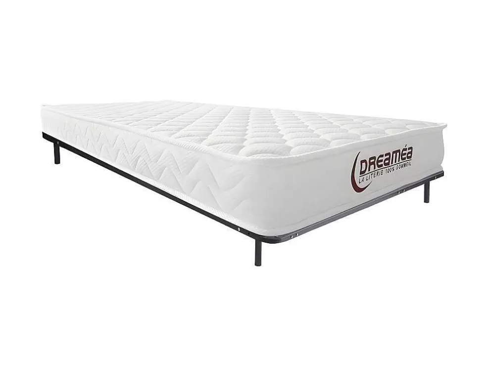 DREAMEA Conjunto Estrado De Ripas + Colchão De Espuma Acolhimento Memória De Forma Com 15 Cm De EsPéssura De 90 X 190 Cm - Pelops Da * Conjunto Colchão E Sommier