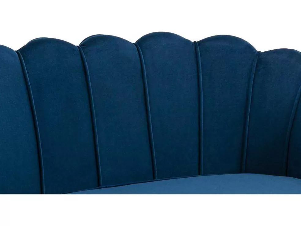 PASCAL MORABITO Conjunto Sofá De 2 Lugares E Poltrona Concha Em Veludo Azul-Escuro Dandelion* Conjunto Sofá E Poltrona