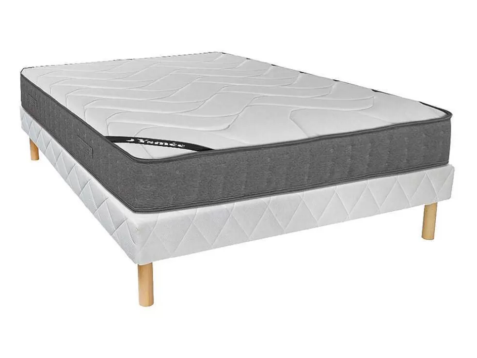 Ysmée Conjunto Sommier + Colchão De Molas Ensacadas 5 Zonas Acolhimento Memória De Forma Esp. 23 Cm 160X200 Cm - Babylone De Ysmee* Conjunto Colchão E Sommier
