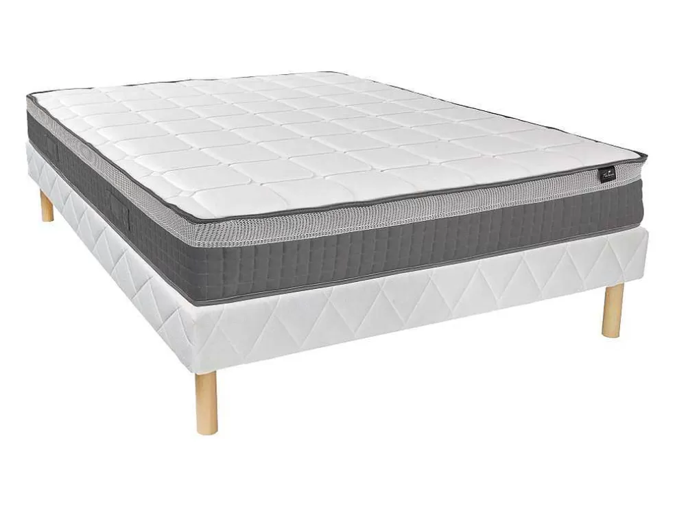 Palacio Conjunto Sommier + Colchão De Molas Ensacadas 7 Zonas E Espuma Viscoelastica Esp. 29 Cm 160X200 Cm - Montaigne Ii De * Conjunto Colchão E Sommier