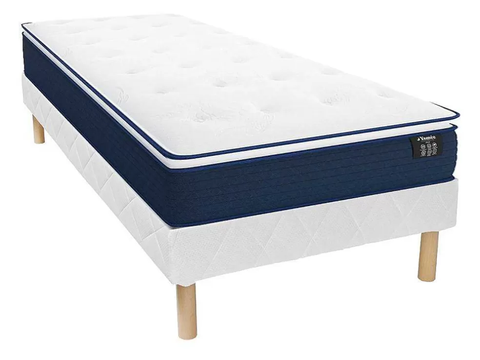 Ysmée Conjunto Sommier + Colchão De Molas Ensacadas E Sobrecolchão Integrado 80X200 Cm - Altier Da Dreamea* Conjunto Colchão E Sommier