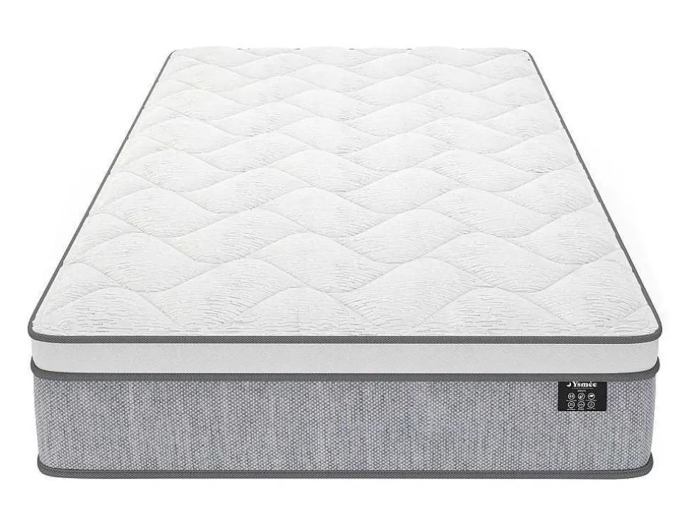 Ysmée Conjunto Sommier + Colchão De Molas Ensacadas Esp. 22 Cm Serenite Da Ysmee - 90X200 Cm* Conjunto Colchão E Sommier