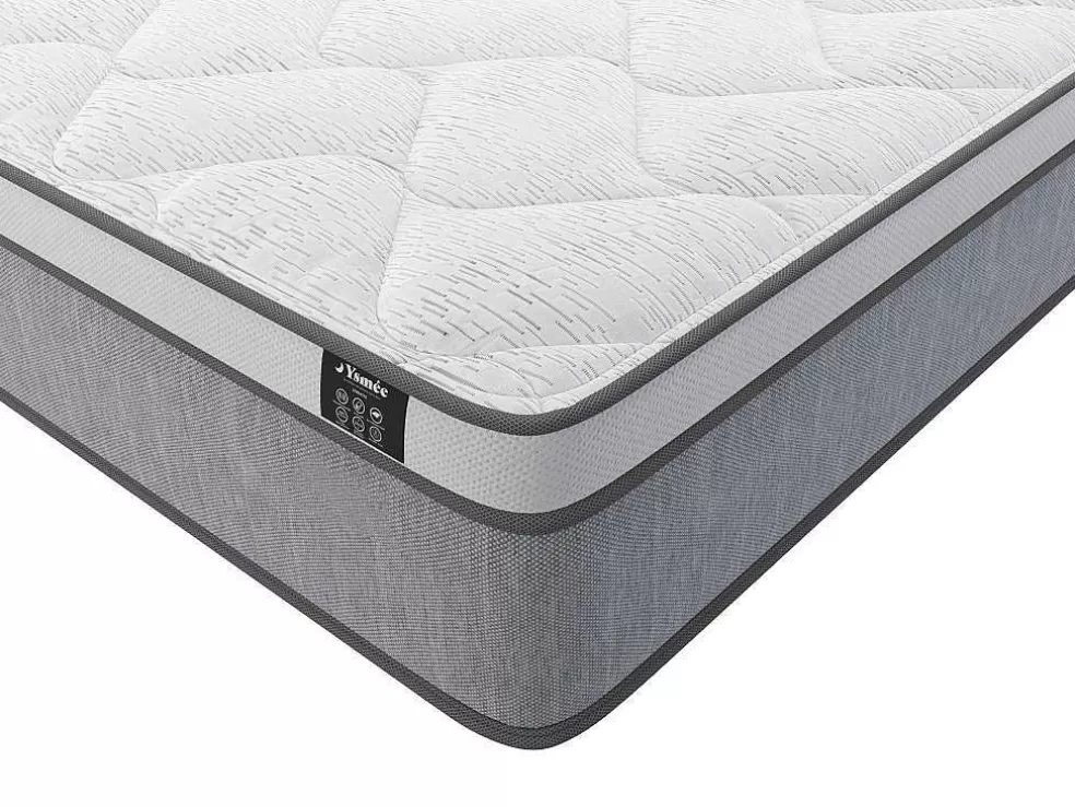 Ysmée Conjunto Sommier + Colchão De Molas Ensacadas Esp. 22 Cm Serenite Da Ysmee - 90X190 Cm* Conjunto Colchão E Sommier