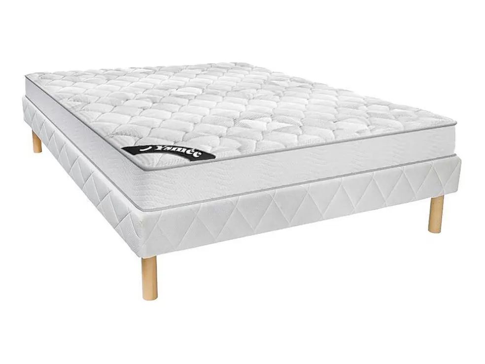 Ysmée Conjunto Sommier + Colchão De Molas Ensacadas EsPéssura 20 Cm E Dimensao 140 X 190 Cm - Songe Da Ysmee* Conjunto Colchão E Sommier