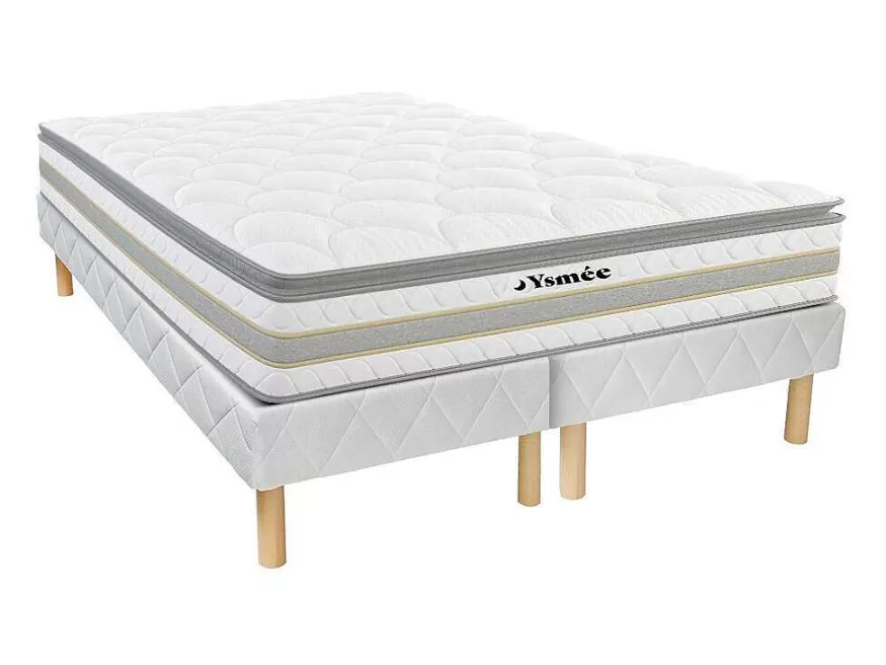 Ysmée Conjunto Sommier + Colchão Molas Ensacadas E Sobrecolchão Integrado Canterbury Da Dreamea - 180 X 200 Cm* Conjunto Colchão E Sommier