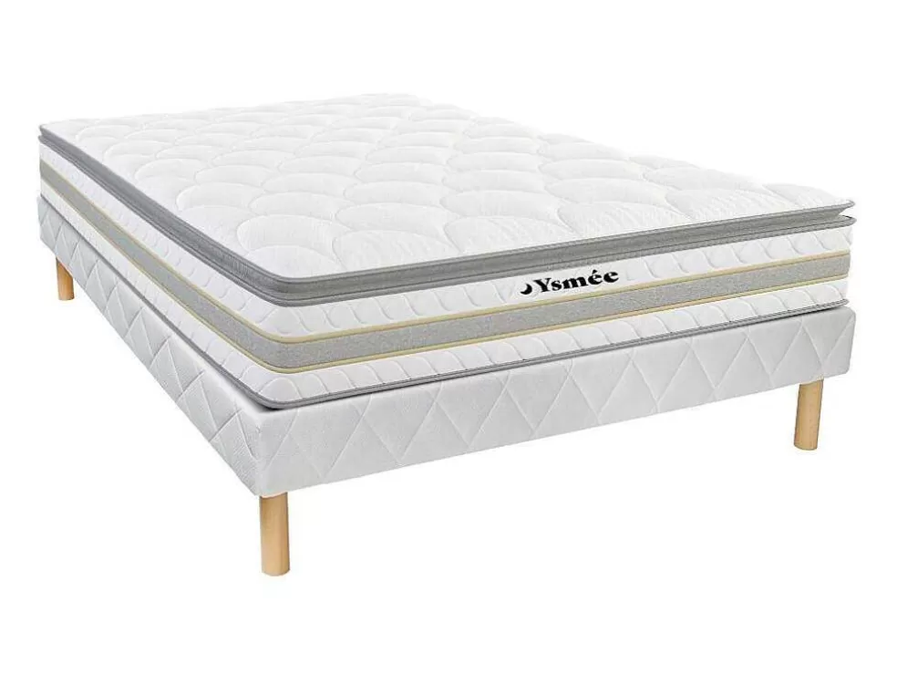 Ysmée Conjunto Sommier + Colchão Molas Ensacadas E Sobrecolchão Integrado Canterbury Da Dreamea - 160 X 200 Cm* Conjunto Colchão E Sommier