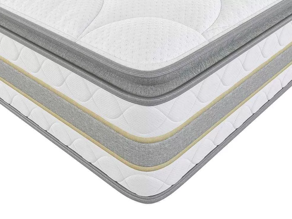 Ysmée Conjunto Sommier + Colchão Molas Ensacadas E Sobrecolchão Integrado Canterbury Da Dreamea - 140 X 190 Cm* Conjunto Colchão E Sommier