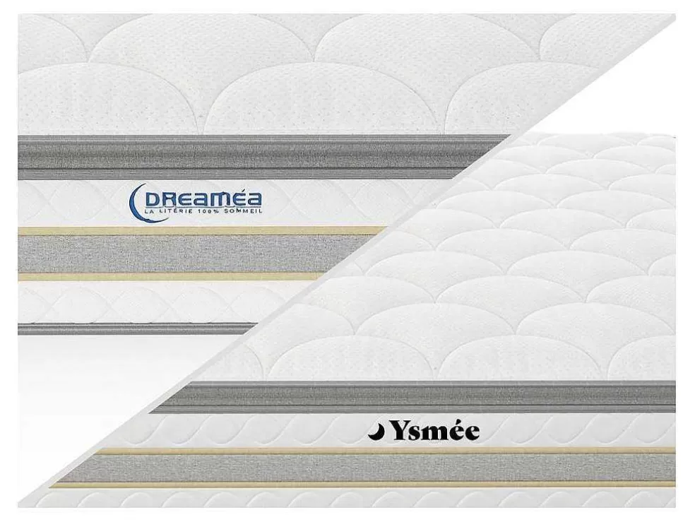 Ysmée Conjunto Sommier + Colchão Molas Ensacadas E Sobrecolchão Integrado Canterbury Da Dreamea - 160 X 200 Cm* Conjunto Colchão E Sommier