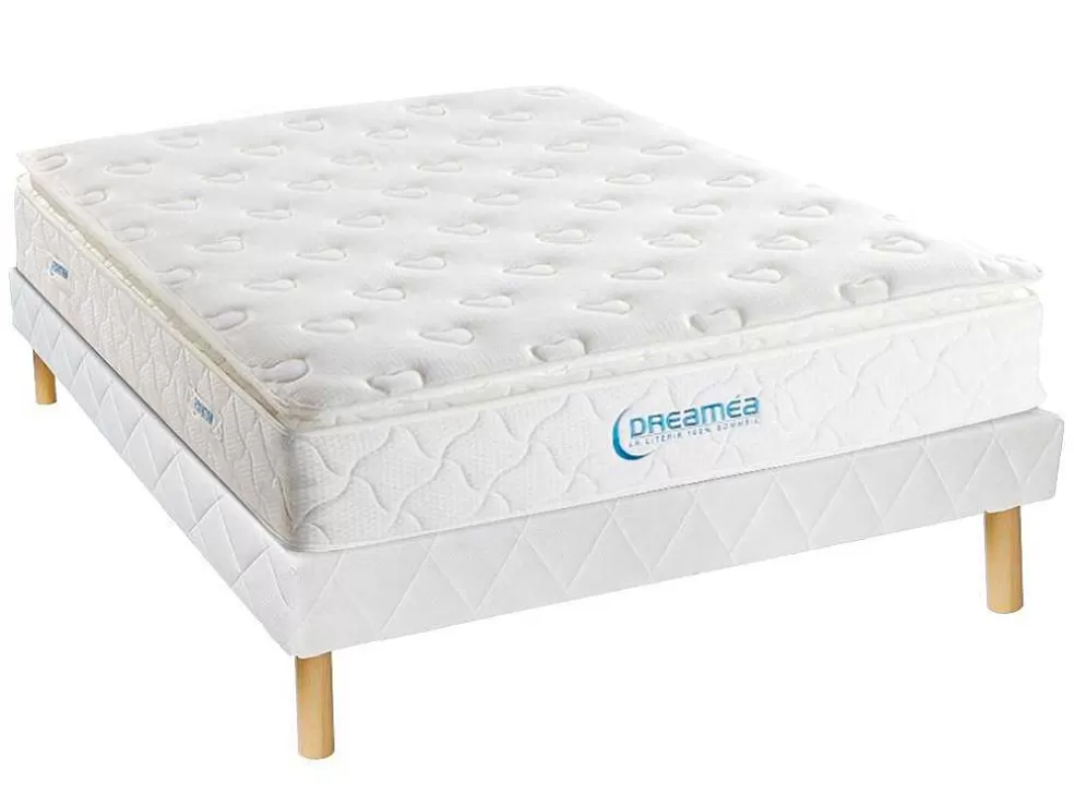 DREAMEA Conjunto Sommier + Colchão Molas Ensacadas Sobrecolchão Integrado American Dream Da - 160 X 200 Cm* Conjunto Colchão E Sommier
