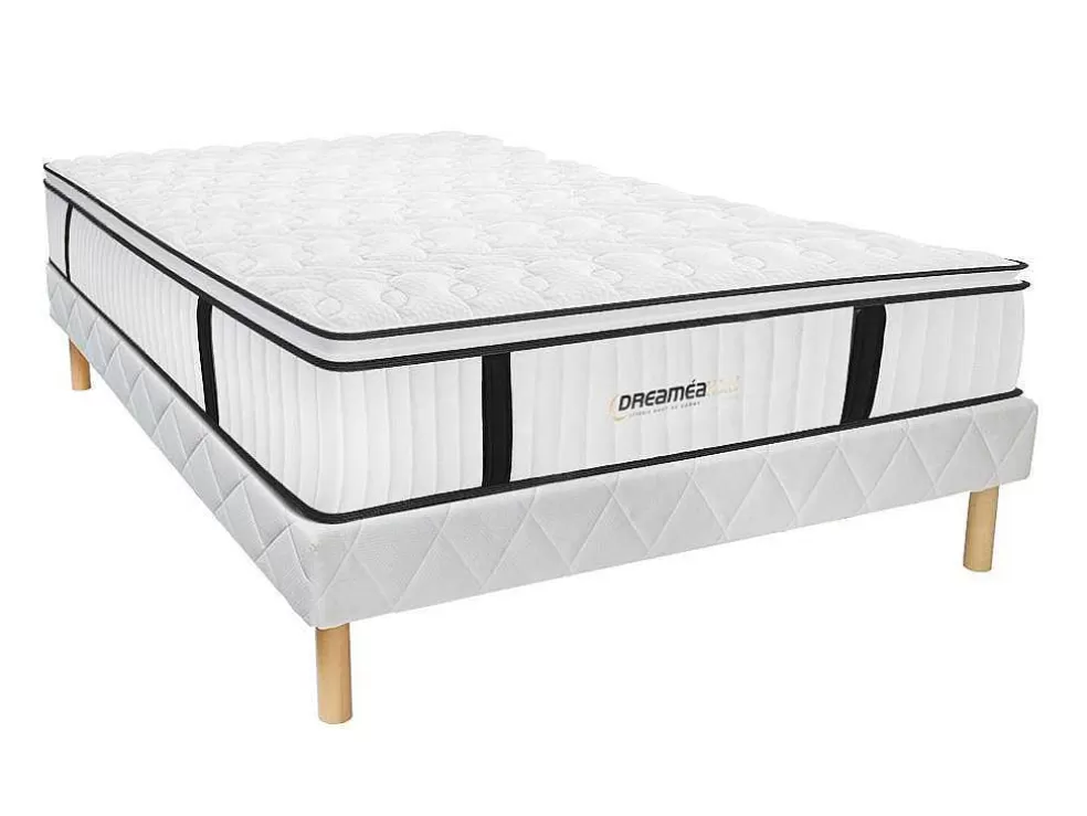 DREAMEA HOTEL Conjunto Sommier E Colchão Antifogo Molas Ensacadas E Sobrecolchão Integrado 160X200 Cm - Delice Da * Conjunto Colchão E Sommier