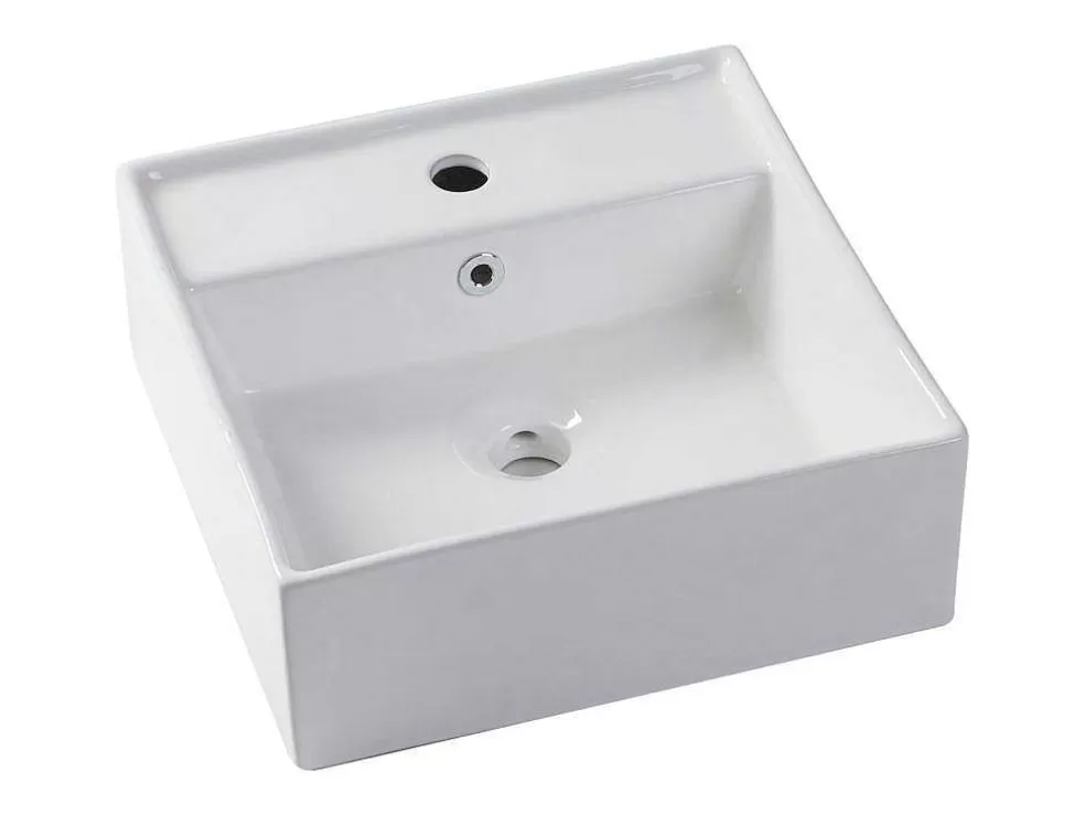 Vente-unique Conjunto Suspenso Para Casa De Banho Com Lavatório Duplo Cor Branco - Jimena* Móvel Lavatório Duplo