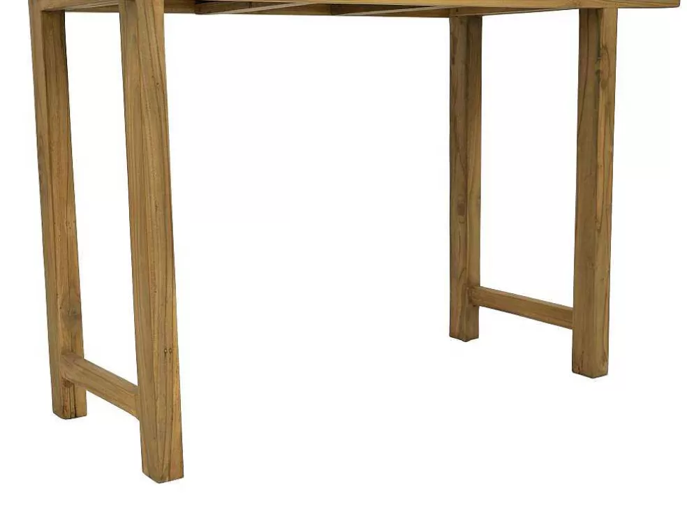 Vente-unique Consola Com 3 Gavetas Em Teca Cor Natural - Wekea* Consola