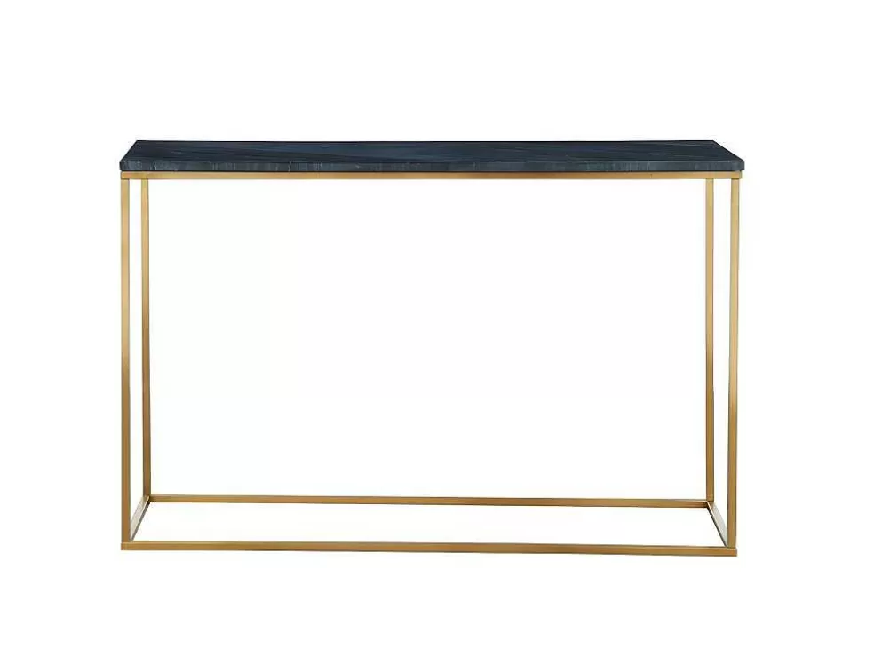 PASCAL MORABITO Consola Design Em Marmore E Metal Cor Preto E Dourado - Aretha De * Consola