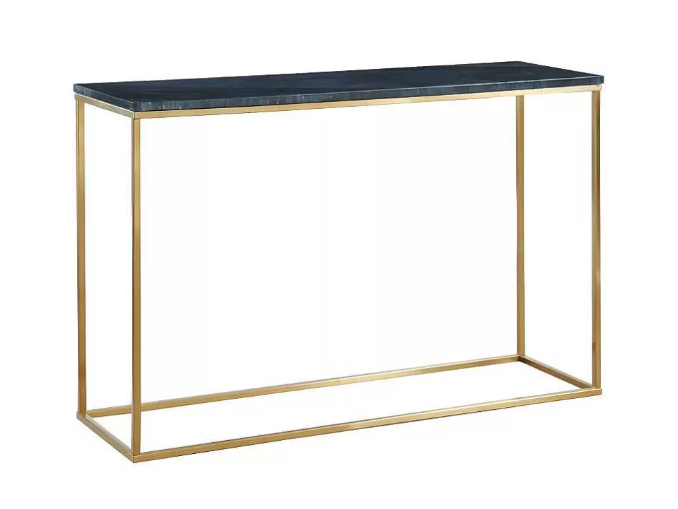 PASCAL MORABITO Consola Design Em Marmore E Metal Cor Preto E Dourado - Aretha De * Consola