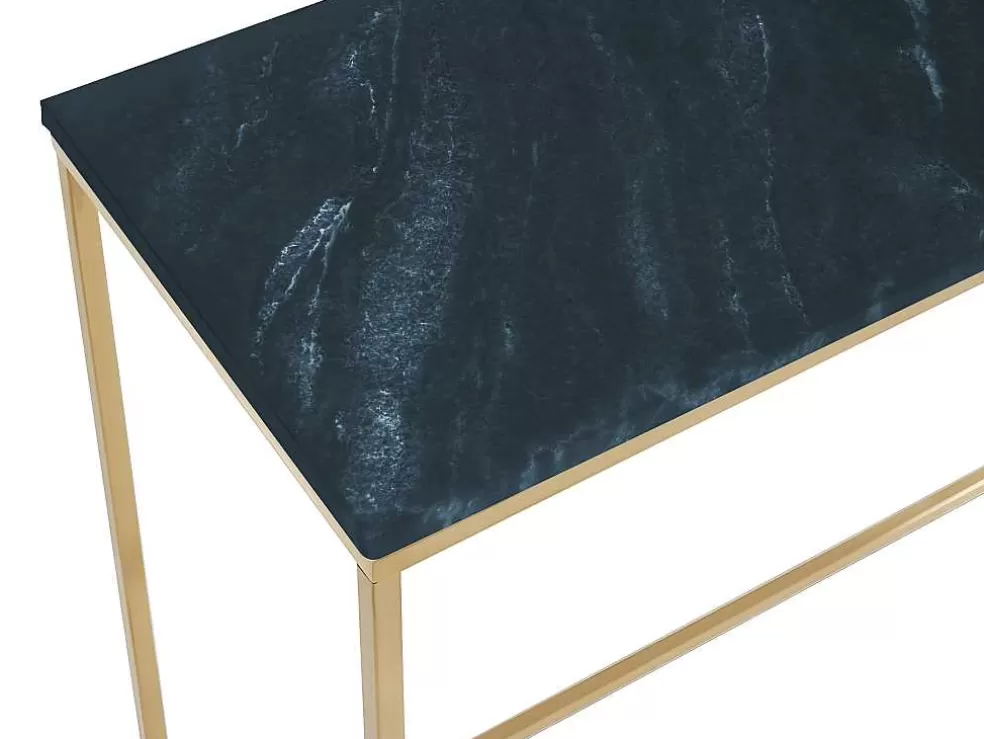 PASCAL MORABITO Consola Design Em Marmore E Metal Cor Preto E Dourado - Aretha De * Consola