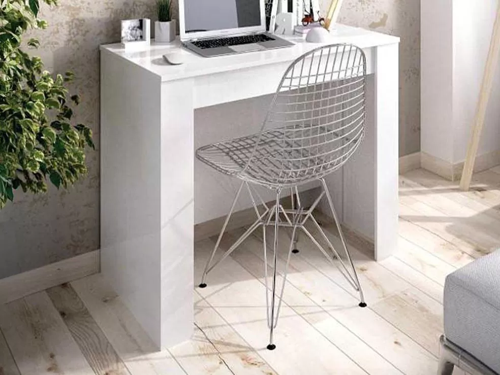 Vente-unique Consola Extensivel Onega - 10 Lugares - 4 Extensoes - Cor: Branca* Promoções Sala