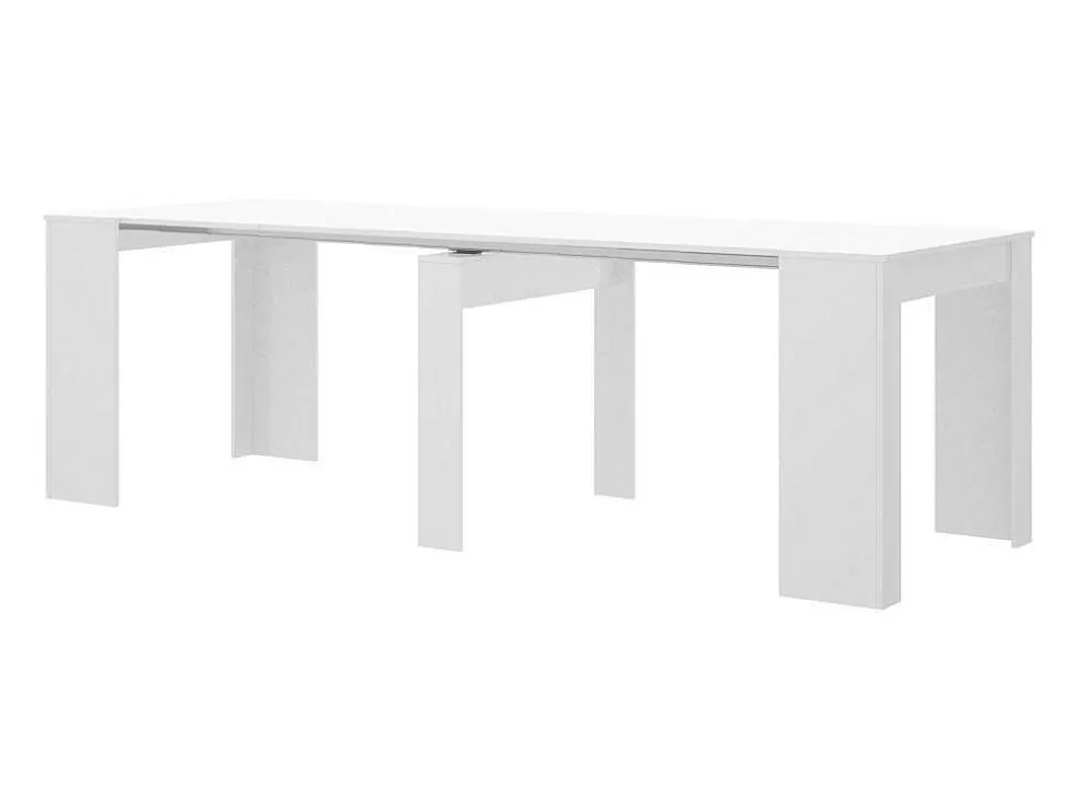 Vente-unique Consola Extensivel Onega - 10 Lugares - 4 Extensoes - Cor: Branca* Promoções Sala