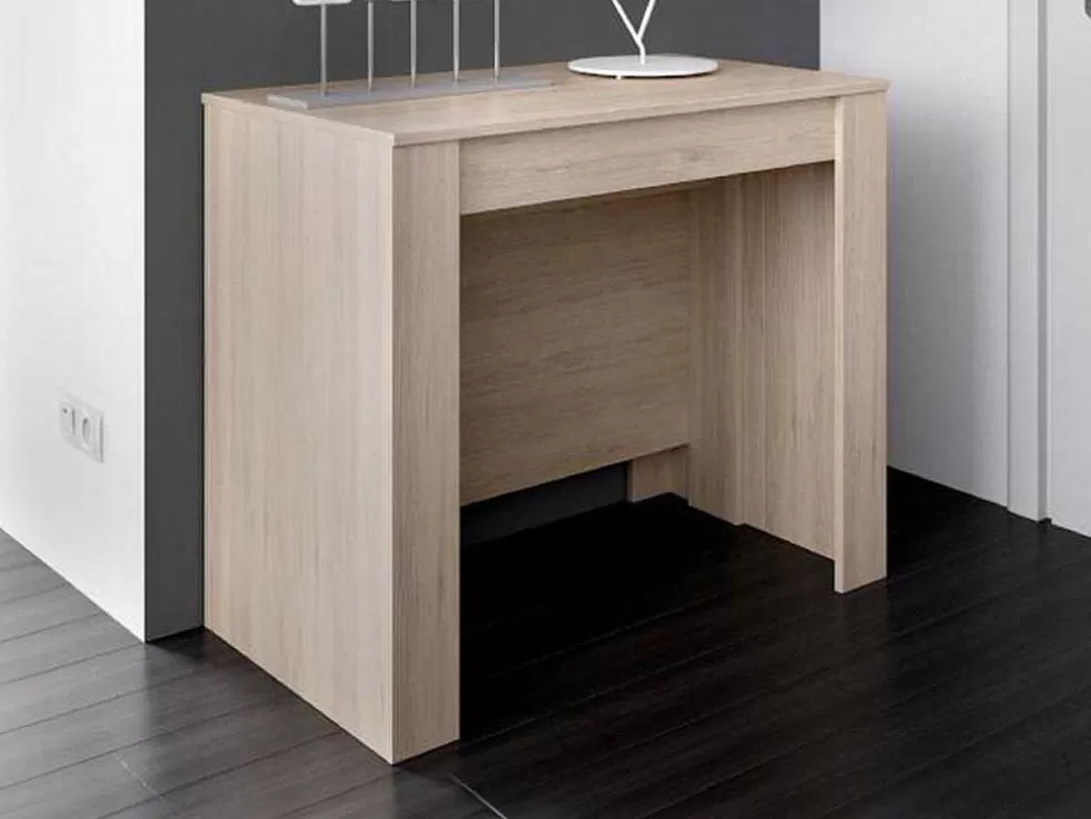 Vente-unique Consola Extensivel Onega - 10 Lugares - 4 Extensoes - Cor: Carvalho* Consola