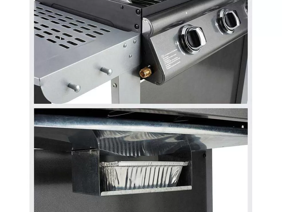 Cook'in Garden - Barbecue A Gas Fiesta 3 - 3 Queimadores Com Termometro 10,5Kw* Barbecue, Braseiro De Jardim, Plancha