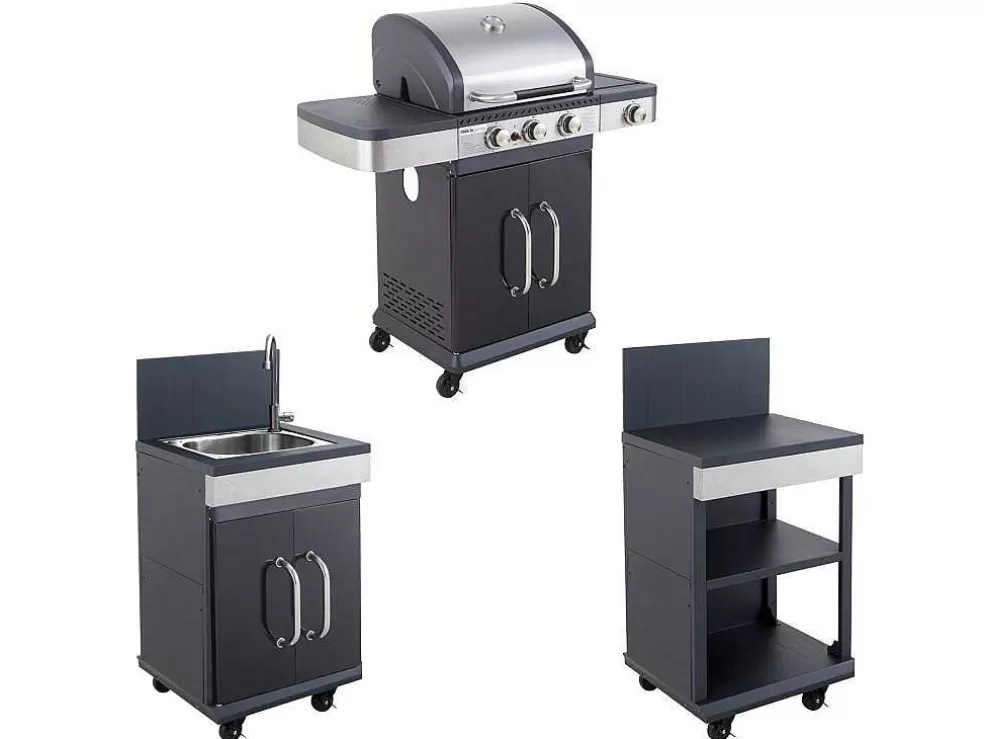 Cook'in Garden - Cozinha Modular Exterior Fidgi 3* Barbecue, Braseiro De Jardim, Plancha