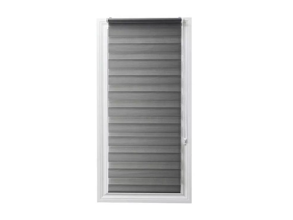 Vente-unique Cortina Enrolavel Dia/Noite Em Poliester - 60 X 180 Cm - Cinza - Barili* Persianas De Interior