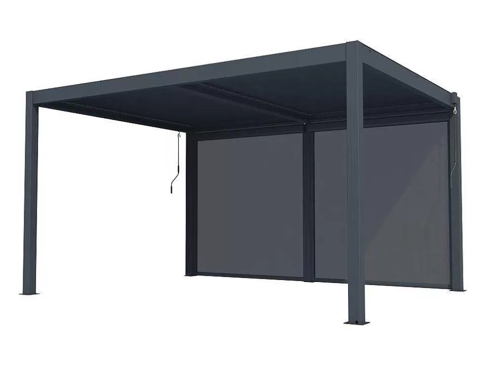 EXPERTLAND Cortina Retratil Para Pérgola Bioclimatica L3,67 X A2,05 M - Viadana* Pérgola, Coreto, Quiosque