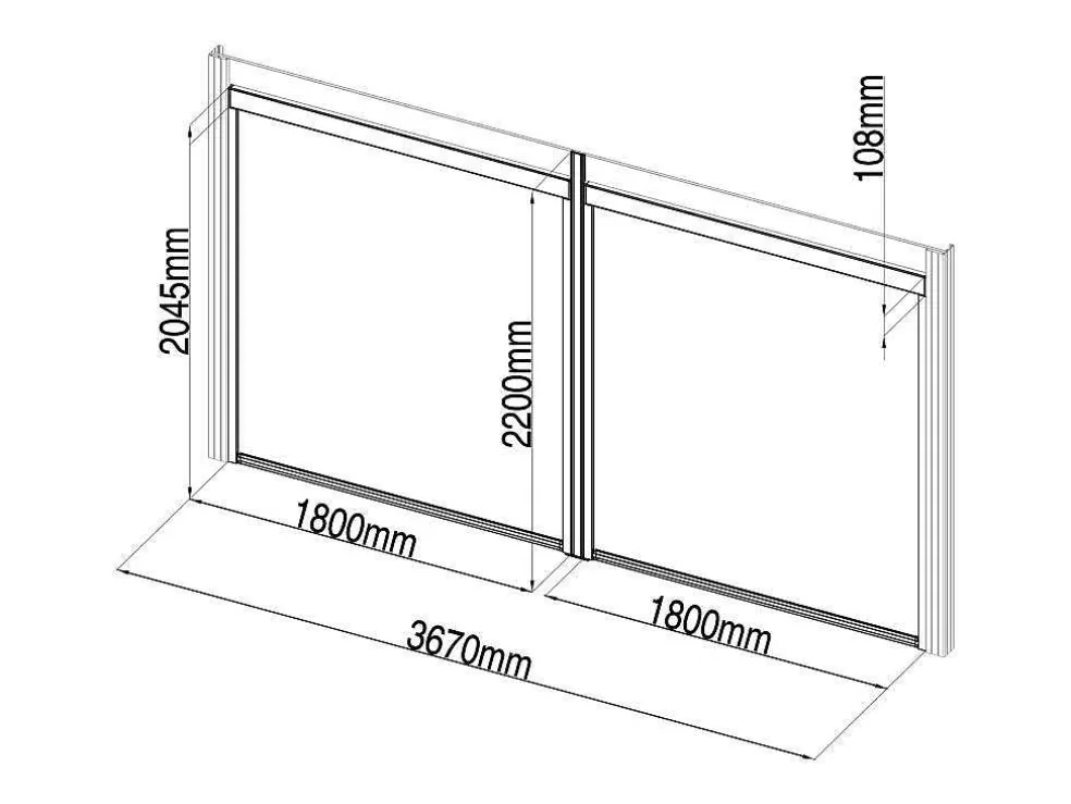 EXPERTLAND Cortina Retratil Para Pérgola Bioclimatica L3,67 X A2,05 M - Viadana* Pérgola, Coreto, Quiosque