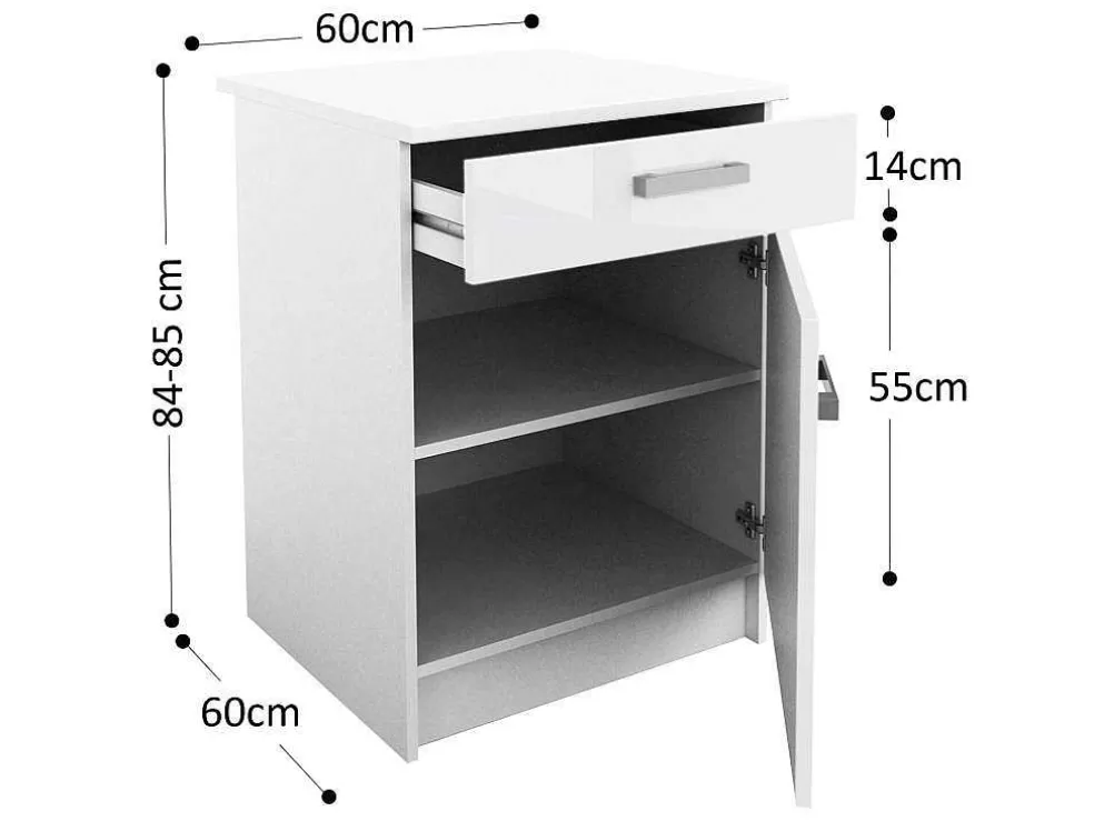 Vente-unique Cozinha Completa 300 Cm 10 Elementos De Arrumação Branco - Trattoria* Móvel De Cozinha