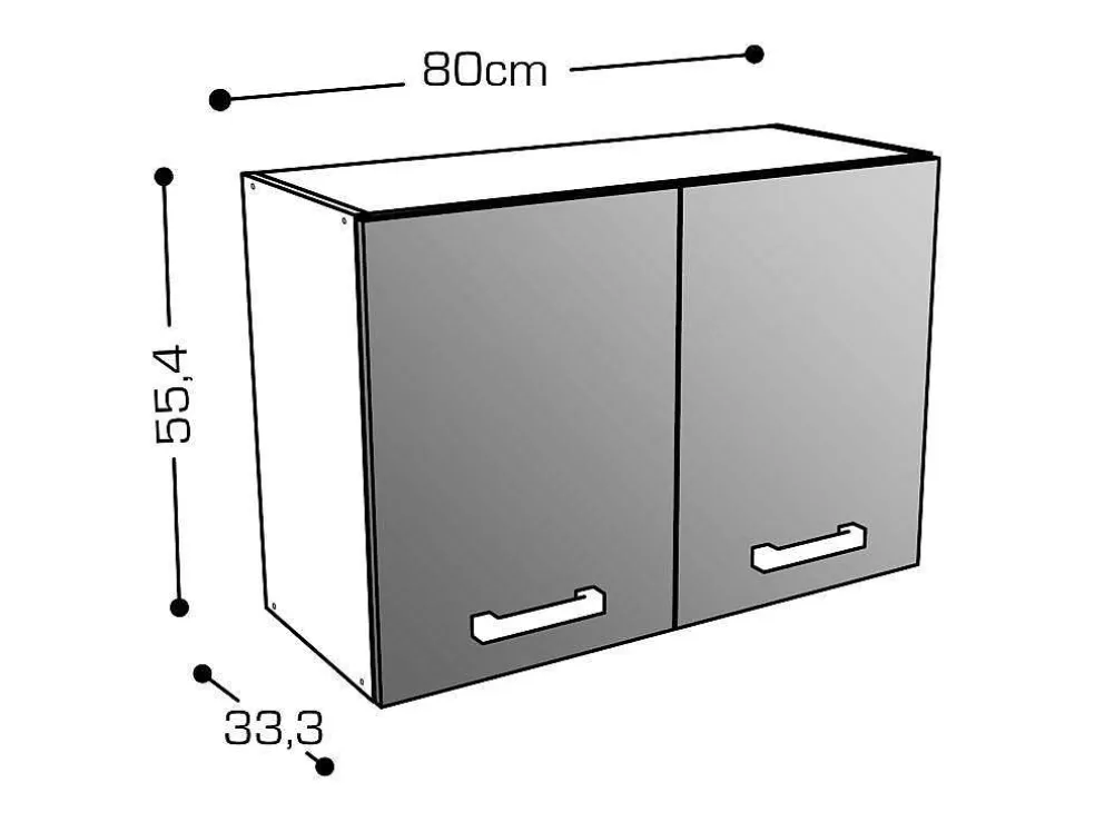Vente-unique Cozinha Completa Com Bancada De Trabalho 180 Cm Natural E Preto - Trattoria* Móvel De Cozinha