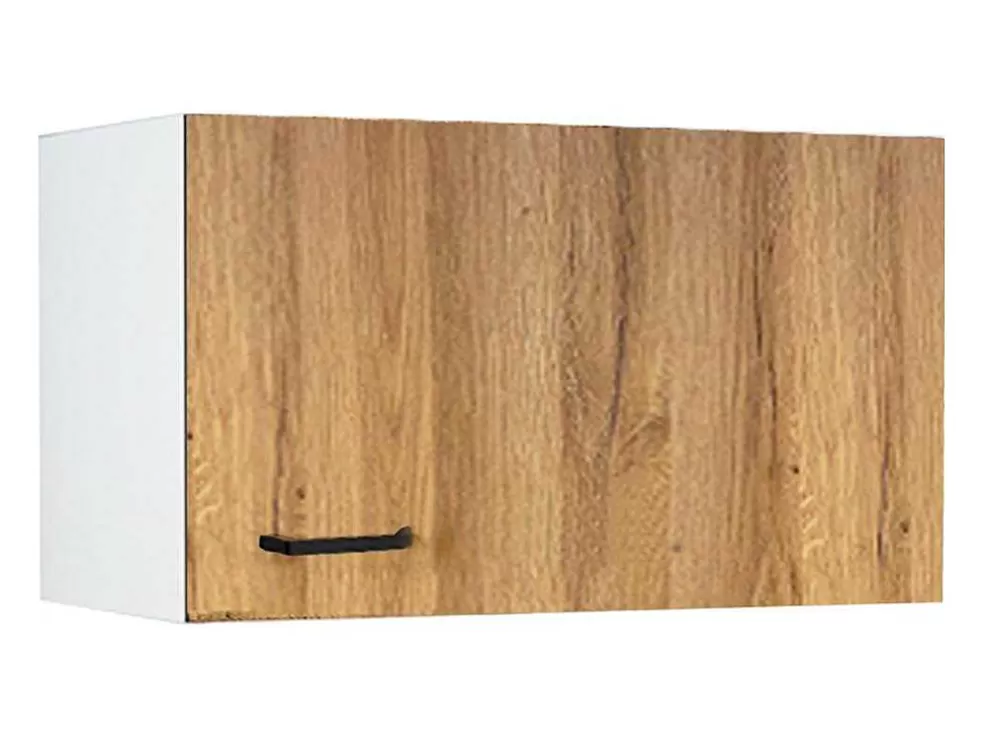 Vente-unique Cozinha Completa Com Bancada De Trabalho 180 Cm Natural E Preto - Trattoria* Móvel De Cozinha