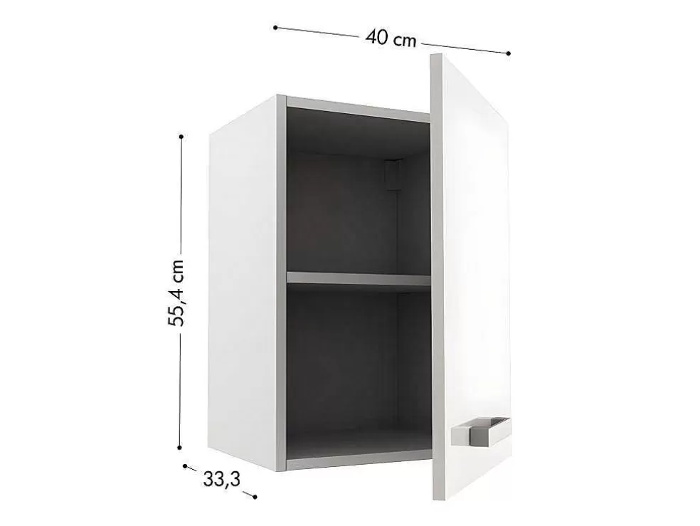 Vente-unique Cozinha Completa De 180 Cm Com 6 Compartimentos De Arrumação Cor Branco - Trattoria* Móvel De Cozinha