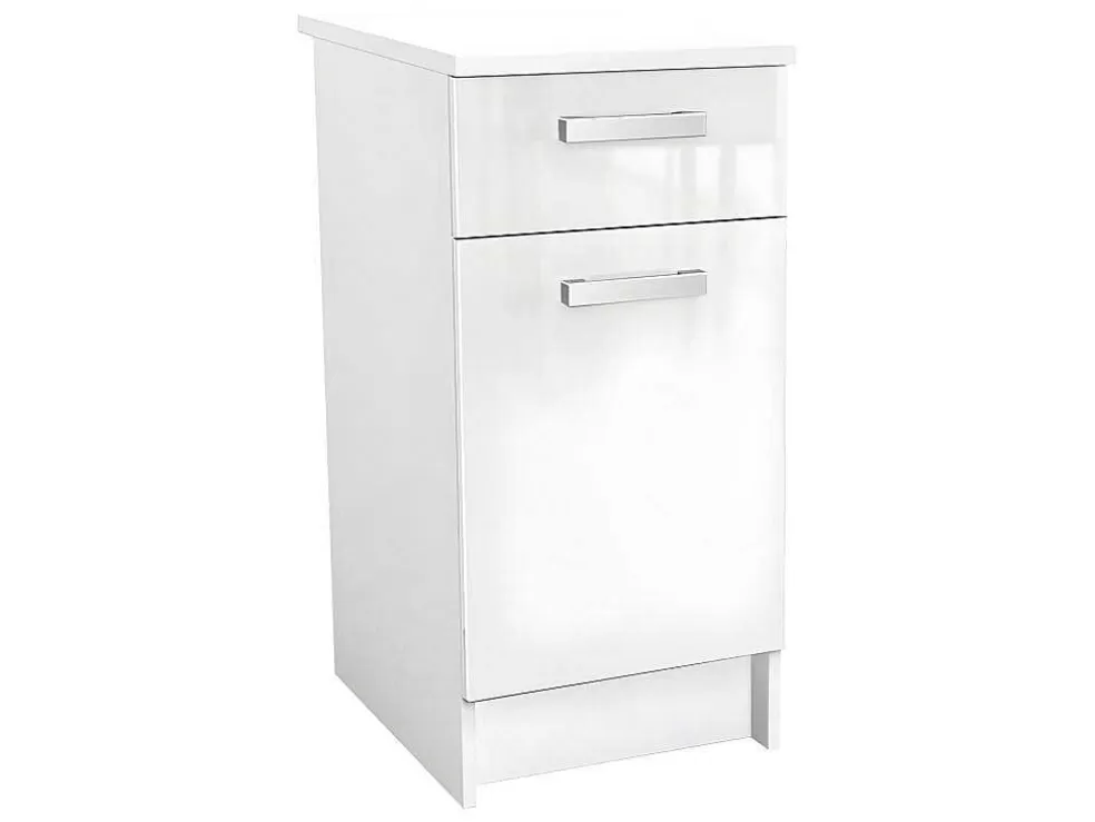 Vente-unique Cozinha Completa De 180 Cm Com 6 Compartimentos De Arrumação Cor Branco - Trattoria* Móvel De Cozinha