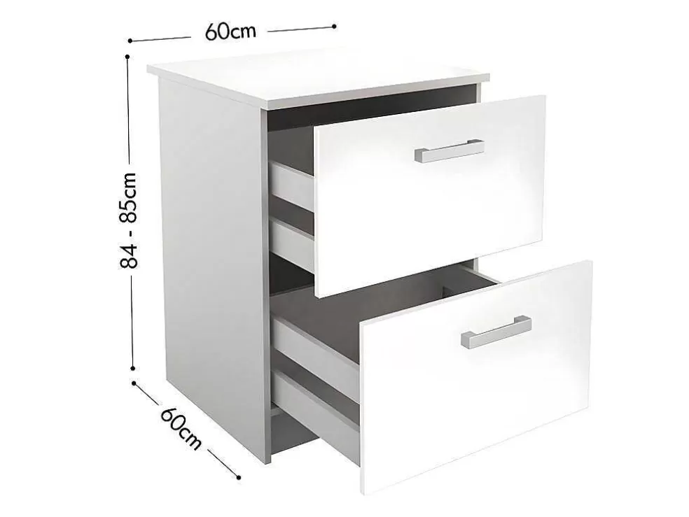 Vente-unique Cozinha Completa De 240 Cm Com 8 Compartimentos De Arrumação Cor Branco - Trattoria* Móvel De Cozinha