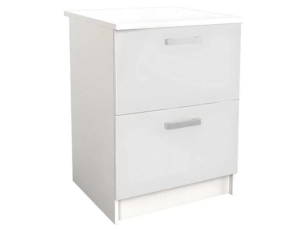 Vente-unique Cozinha Completa De 240 Cm Com 8 Compartimentos De Arrumação Cor Branco - Trattoria* Móvel De Cozinha