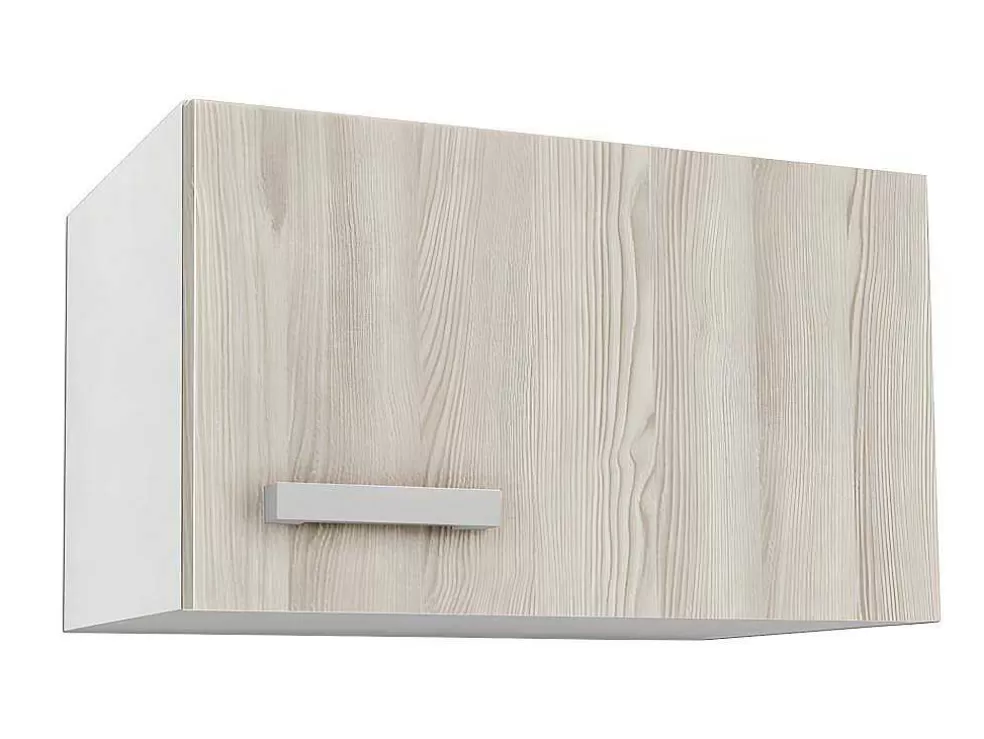 Vente-unique Cozinha Completa De 240 Cm Com 8 Compartimentos De Arrumação Cor Carvalho E Branco - Trattoria* Móvel De Cozinha