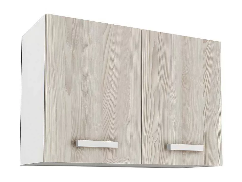 Vente-unique Cozinha Completa De 240 Cm Com 8 Compartimentos De Arrumação Cor Carvalho E Branco - Trattoria* Móvel De Cozinha
