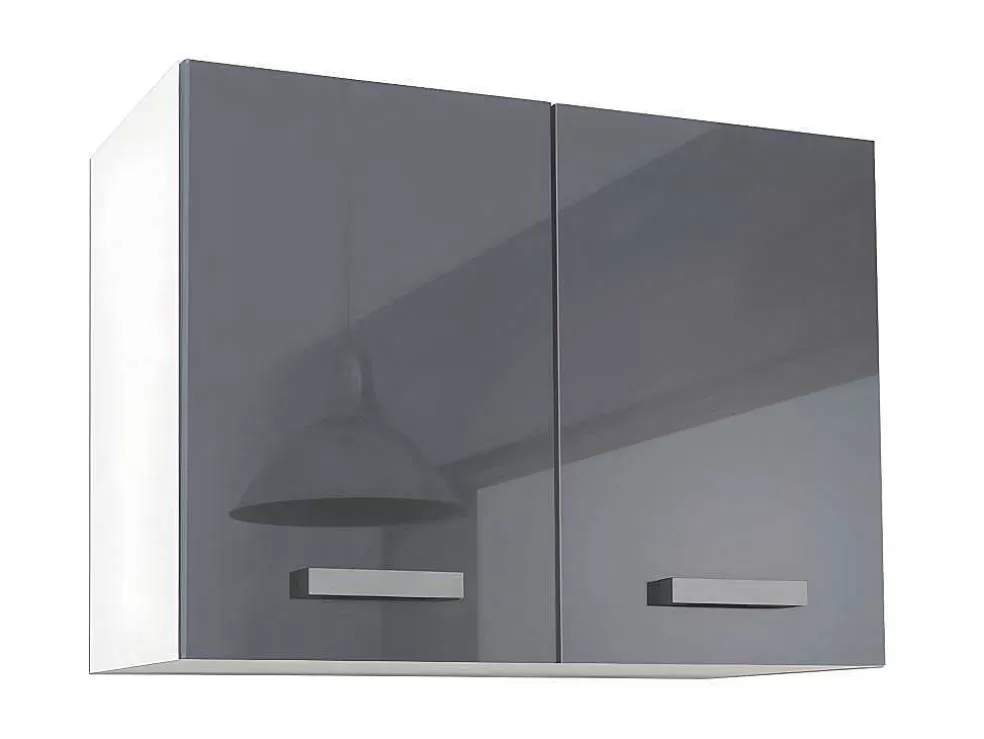 Vente-unique Cozinha Completa De 240 Cm Com 8 Compartimentos De Arrumação Cor Cinza E Branco - Trattoria* Promoções Sala